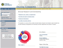 Tablet Screenshot of digitalcommons.lasalle.edu