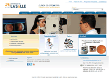 Tablet Screenshot of clinicadeoptometria.lasalle.edu.co